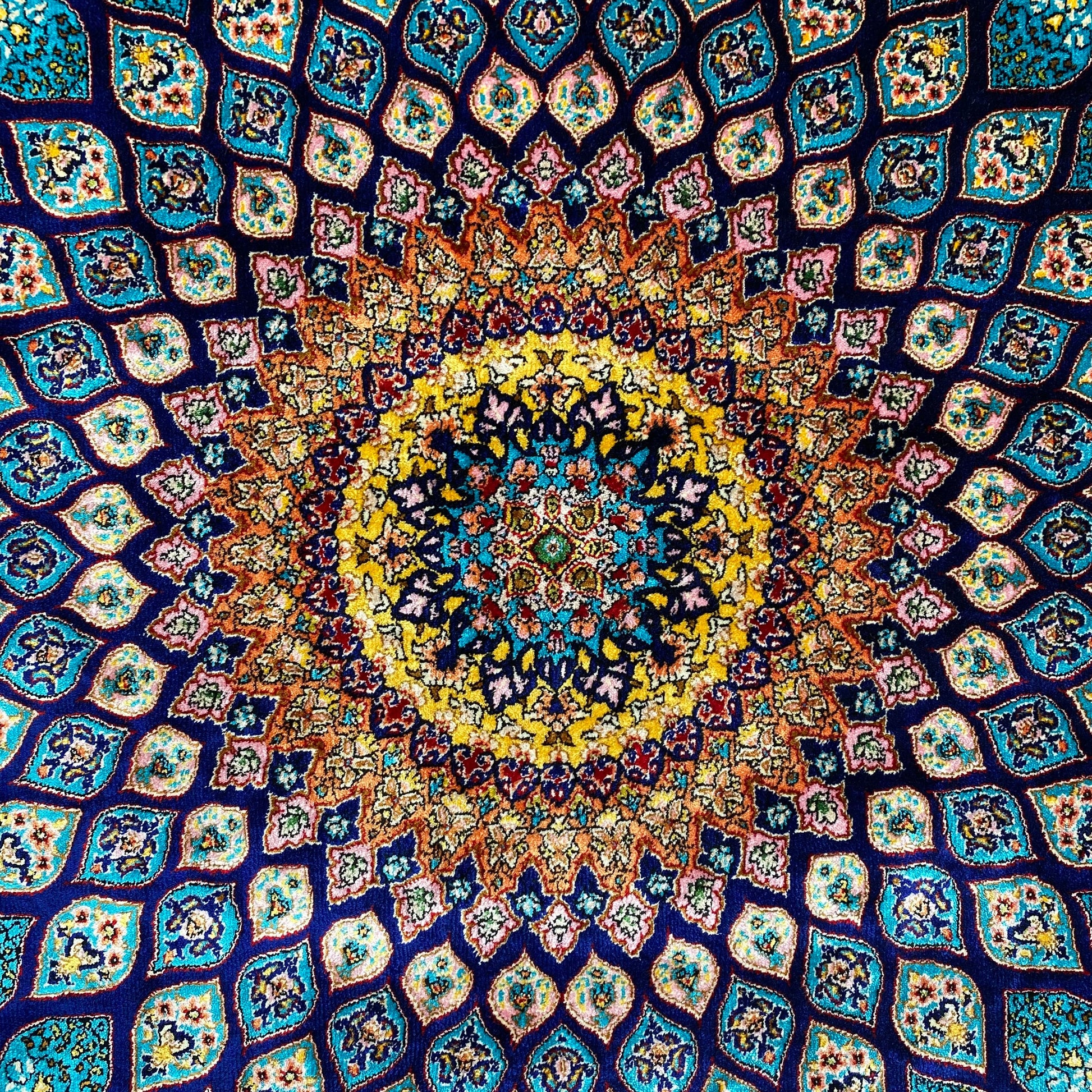 2'x3' Turquoise Blue Modal Silk Rug - Kilim Art Gallery