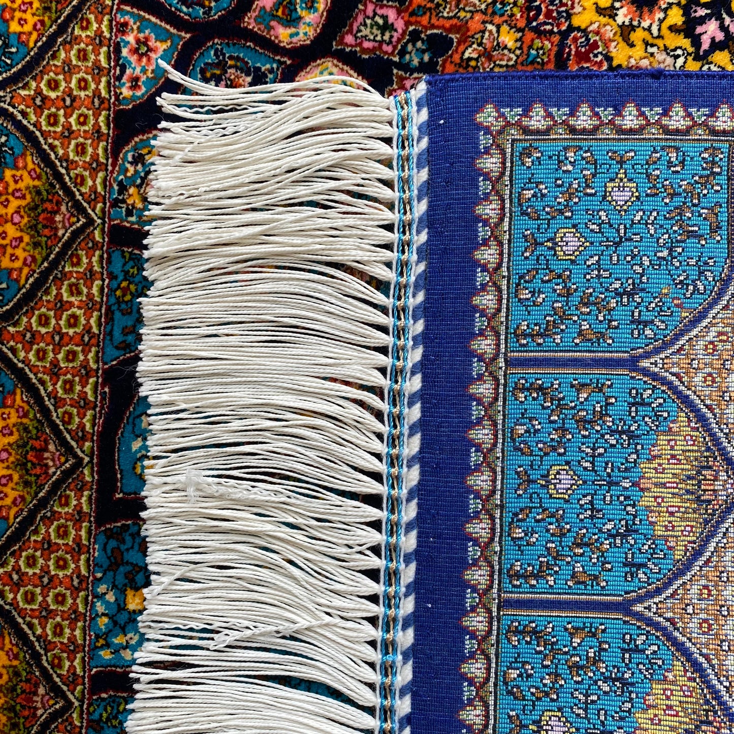 2'x3' Turquoise Blue Modal Silk Rug - Kilim Art Gallery