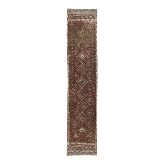 2'x9' Muted Pastel Color Tribal Runner Rug - Kilim Art Gallery