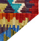 Geometric Aztek Design Narrow Short Kilim Runner Rug