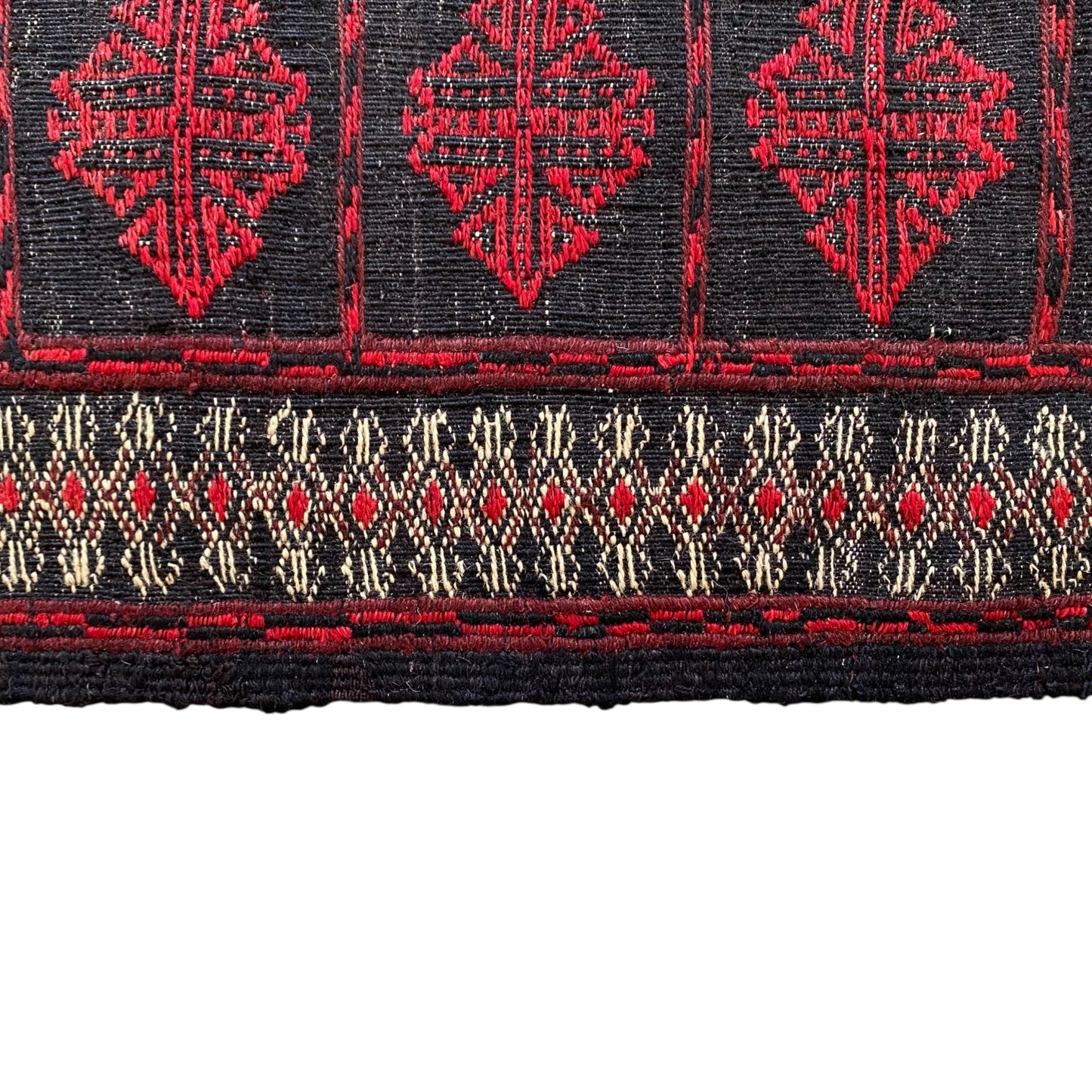 Red Black Square Kilim Rug