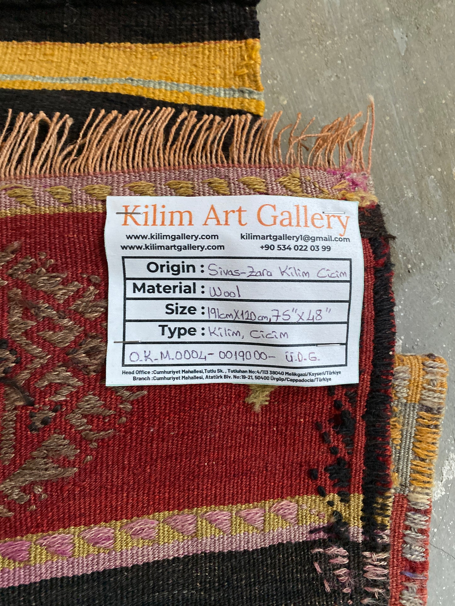 Anatolian Nomadic Sivas Kelim / Kilim Rug