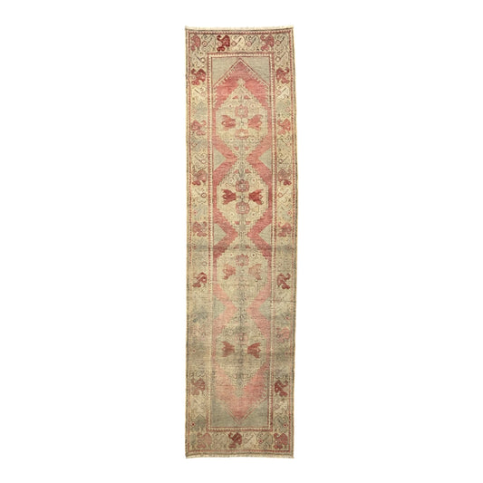 3'x10' Faded Color Vintage Turkish Kitchen Runner Rug - Kilim Art Gallery