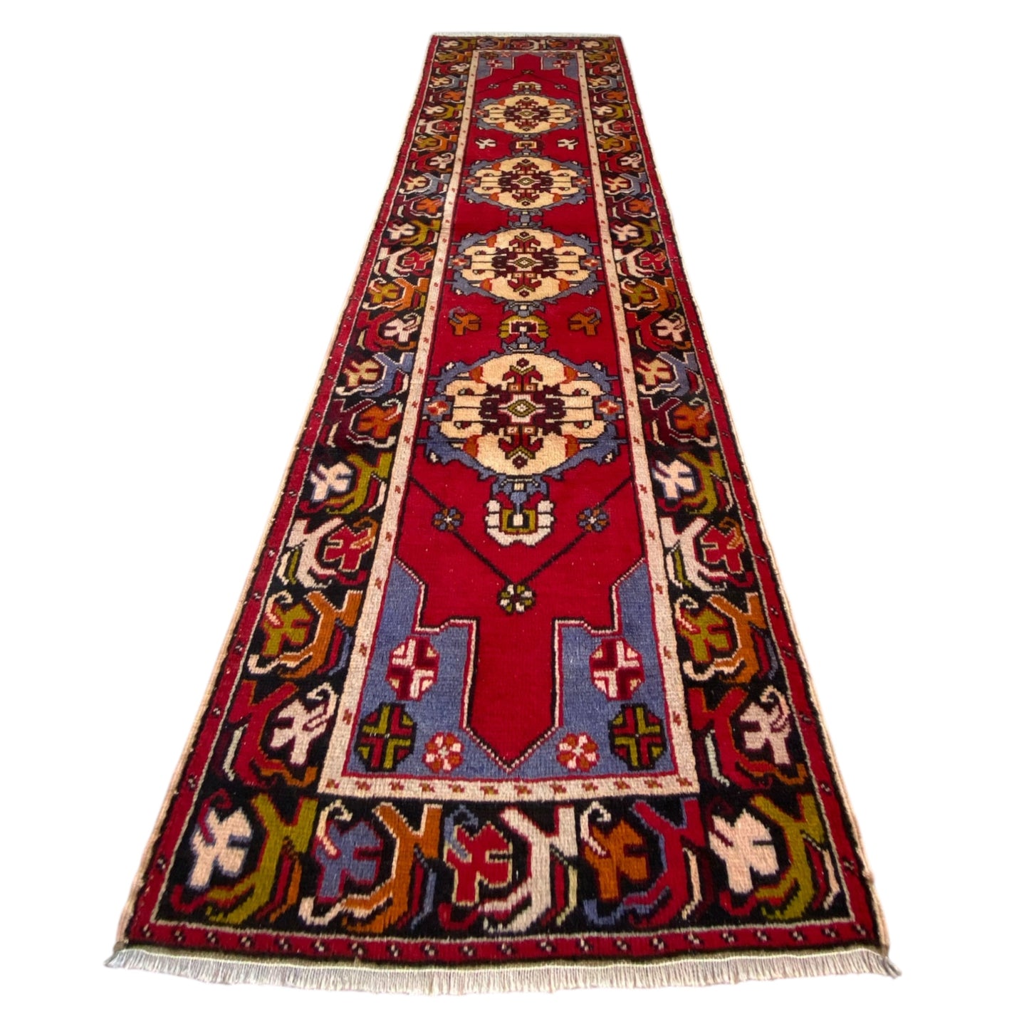 3'x10' Vintage Turkish Runner Rug - Kilim Art Gallery