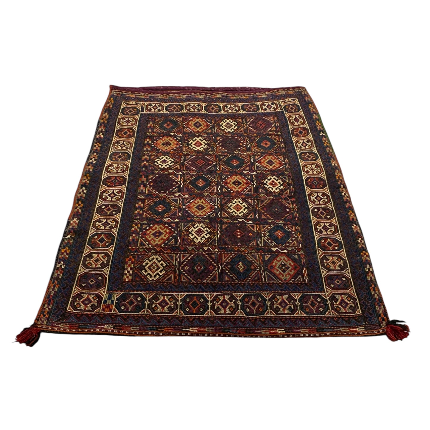 3'x4' Quchan Kurdish Jijim Kilim Dowry Bag - Kilim Art Gallery