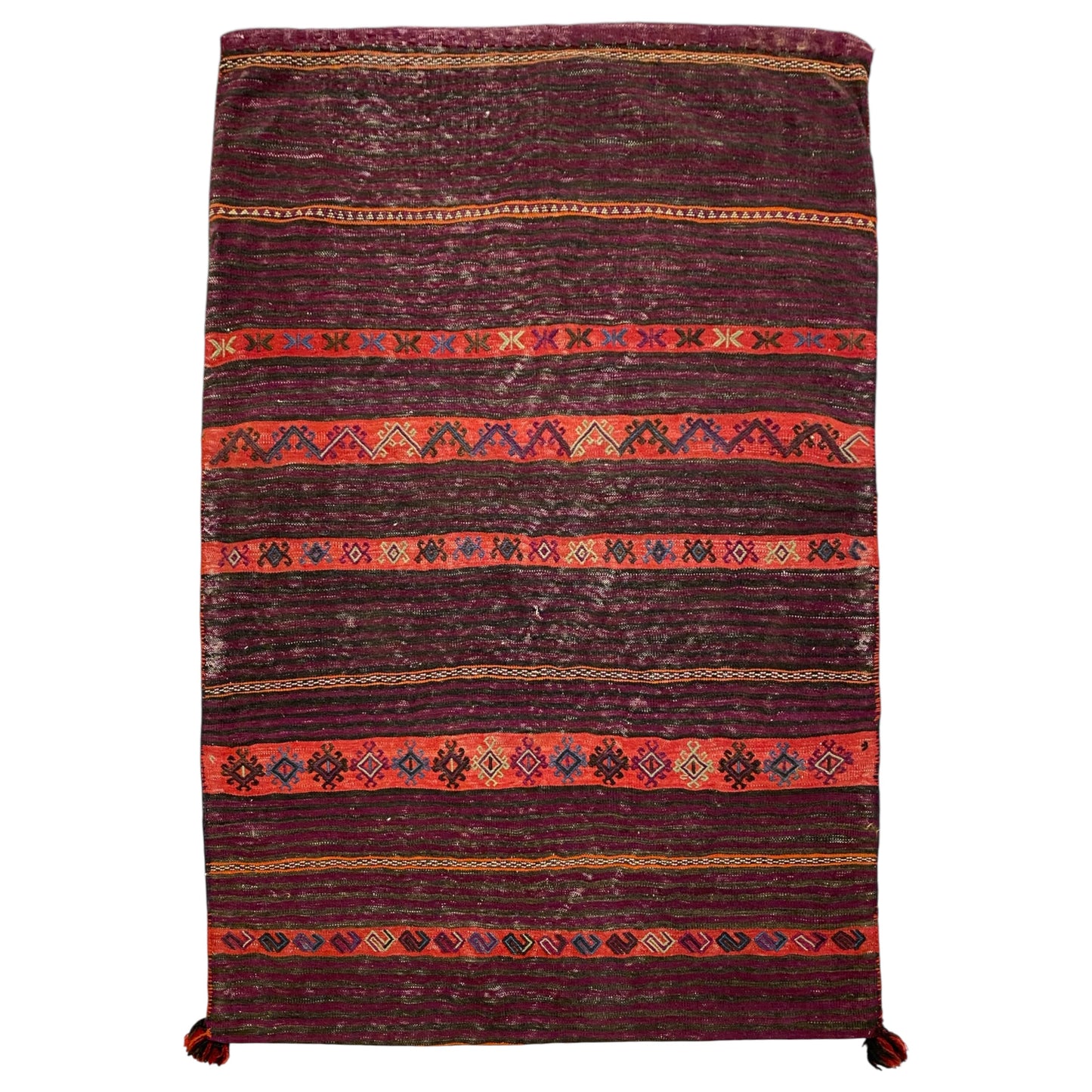 3'x4' Quchan Kurdish Jijim Kilim Dowry Bag - Kilim Art Gallery
