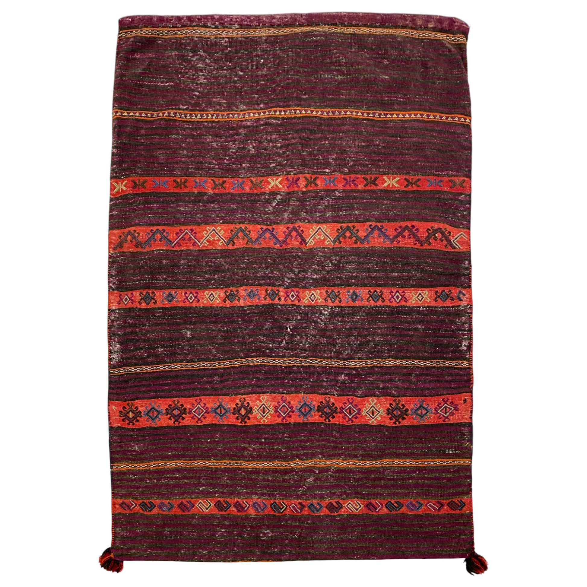 3'x4' Quchan Kurdish Jijim Kilim Dowry Bag - Kilim Art Gallery