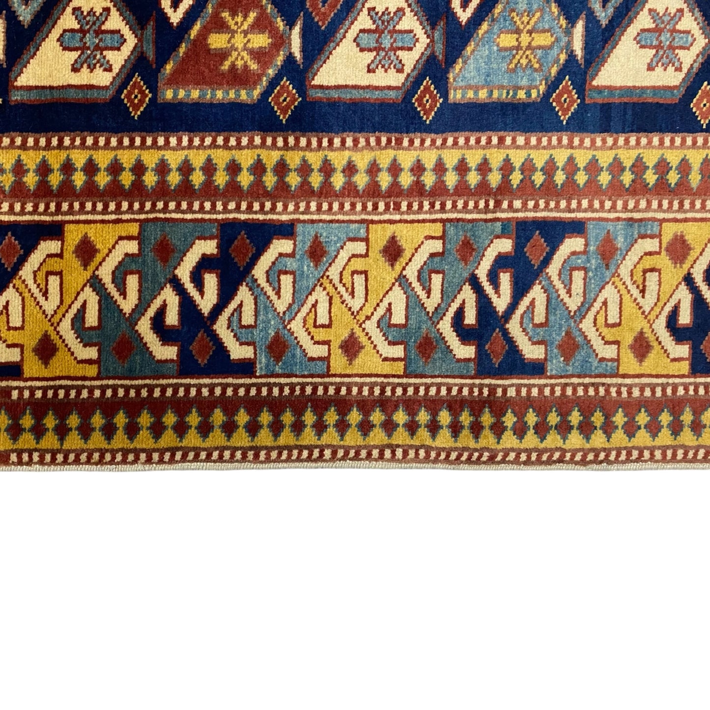 4' x 6' Boteh Design Navy Blue Caucasian Schirvan Rug - Kilim Art Gallery