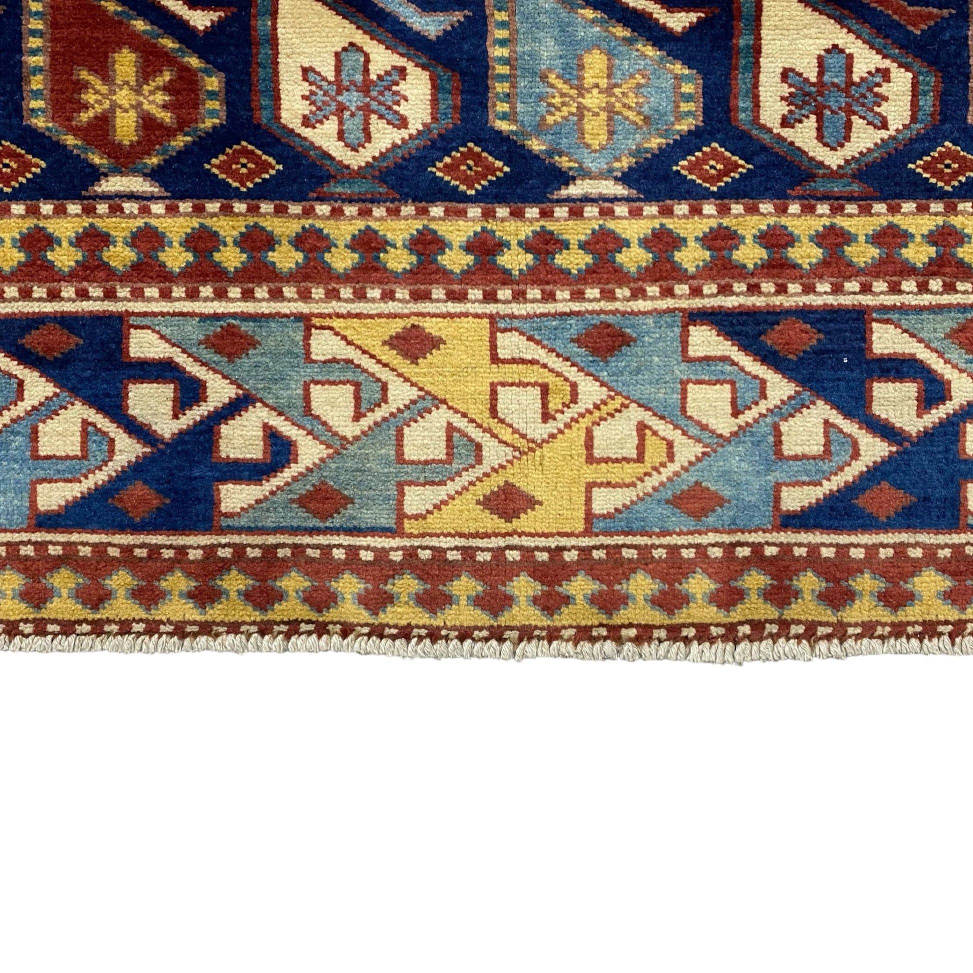 4' x 6' Boteh Design Navy Blue Caucasian Schirvan Rug - Kilim Art Gallery
