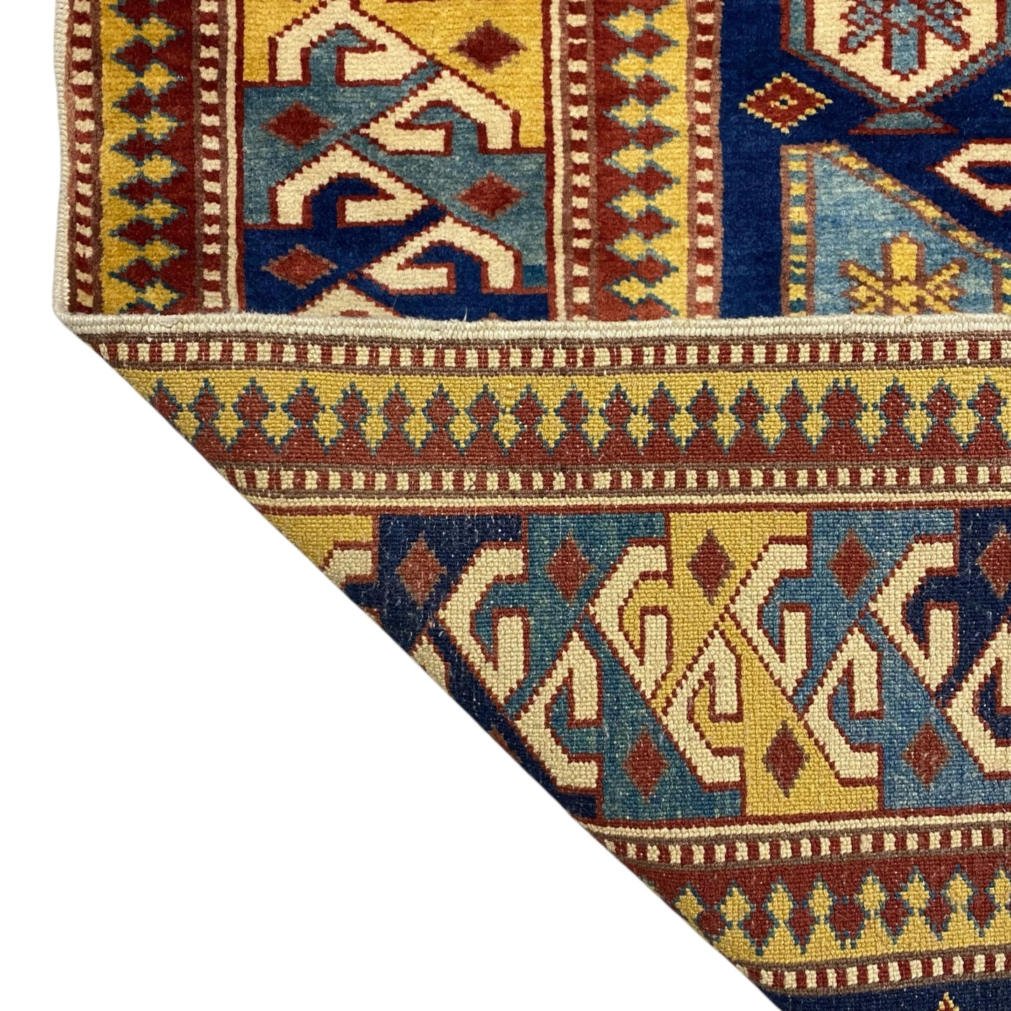 4' x 6' Boteh Design Navy Blue Caucasian Schirvan Rug - Kilim Art Gallery