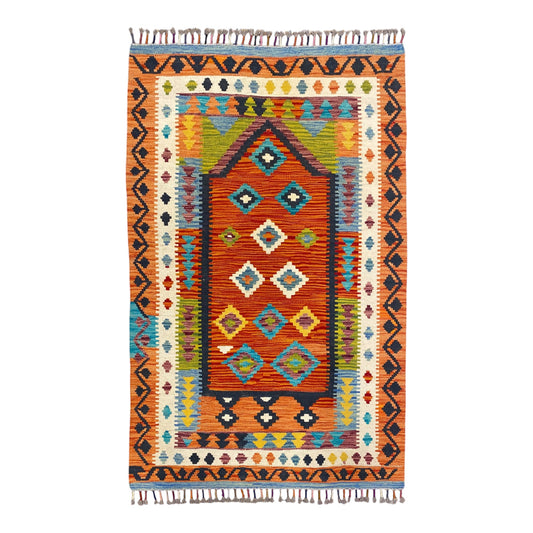 Alfombra Kilim de oración tribal