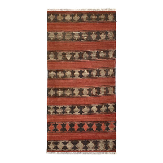 Bold Primitive Central Anatolian Avsar Kilim