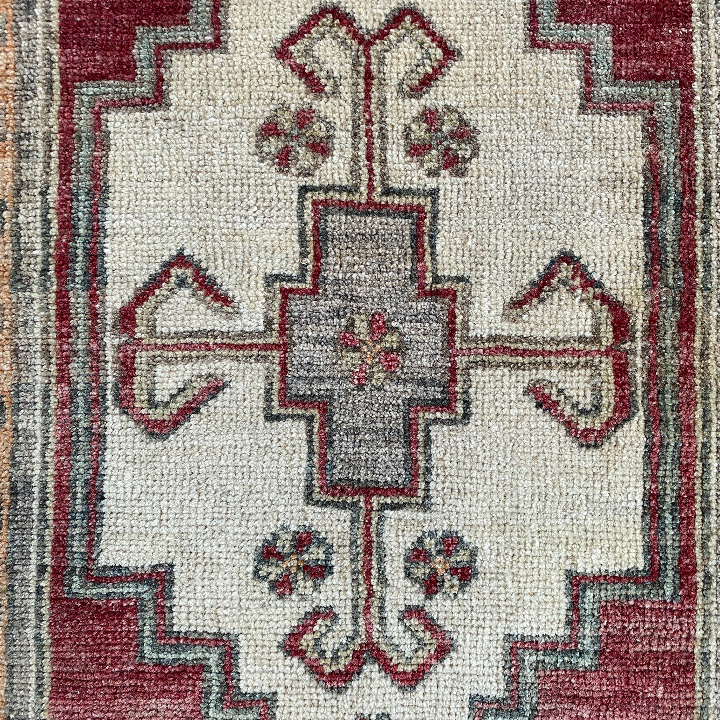 Vintage Turkish Oushak Carpet Bath Mat