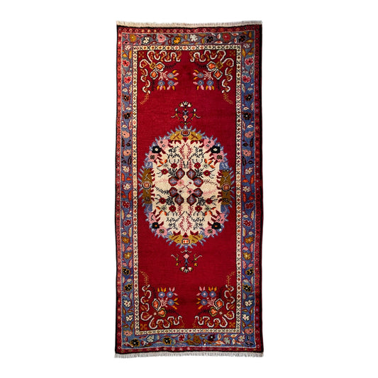 Vintage Decorative Turkish Denizli Güney Carpet Rug