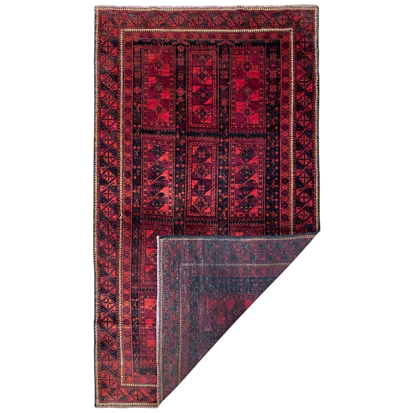 Deep Dark Color Tribal Ballouchi Rug