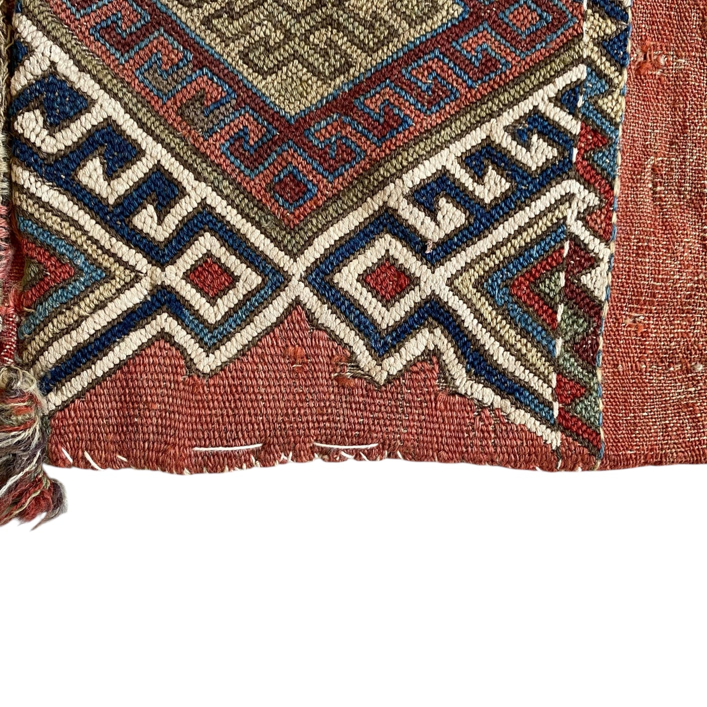Early Anatolian Ala Chuval Kilim Soumak Rug