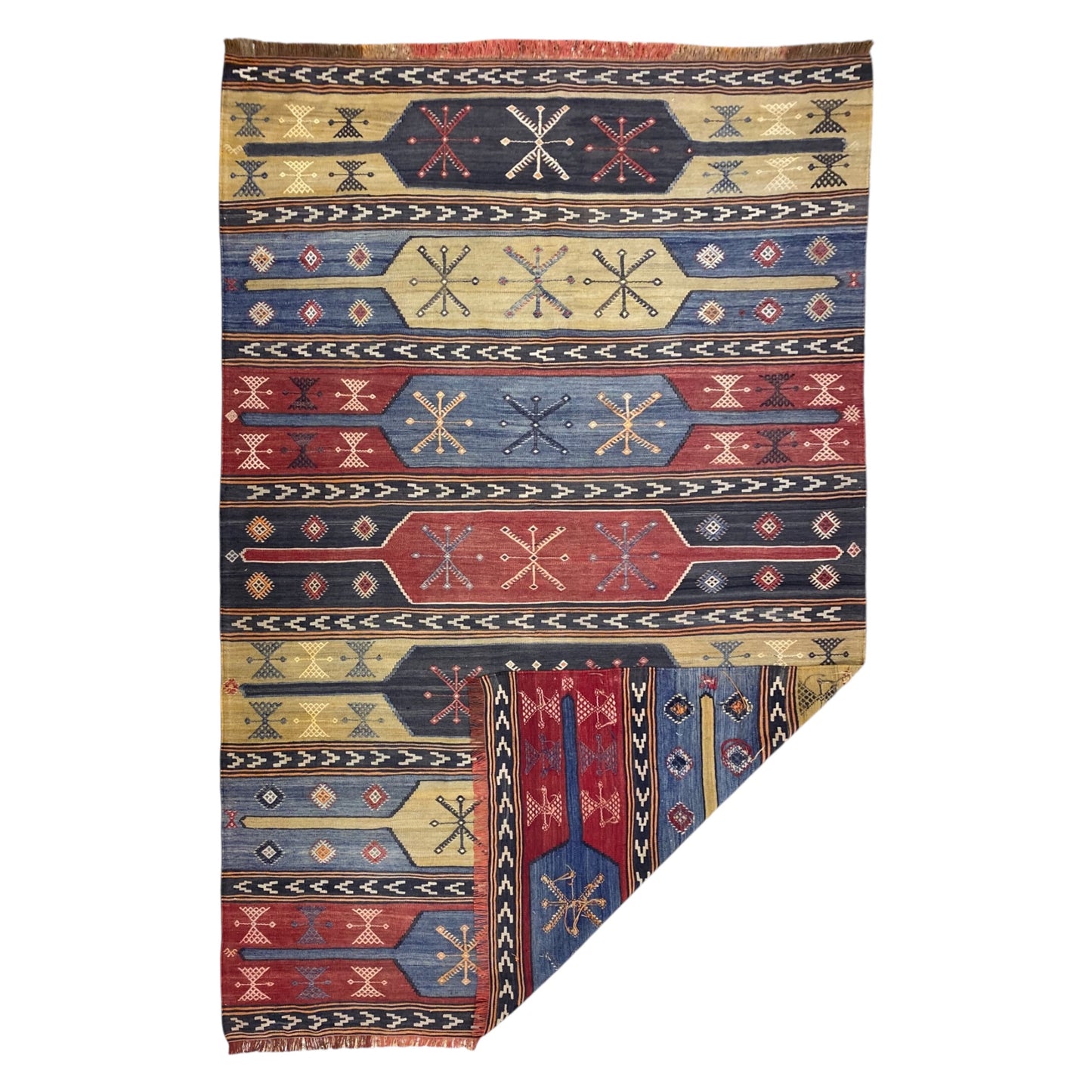 Vintage Turkish Sivas Kilim Area Rug