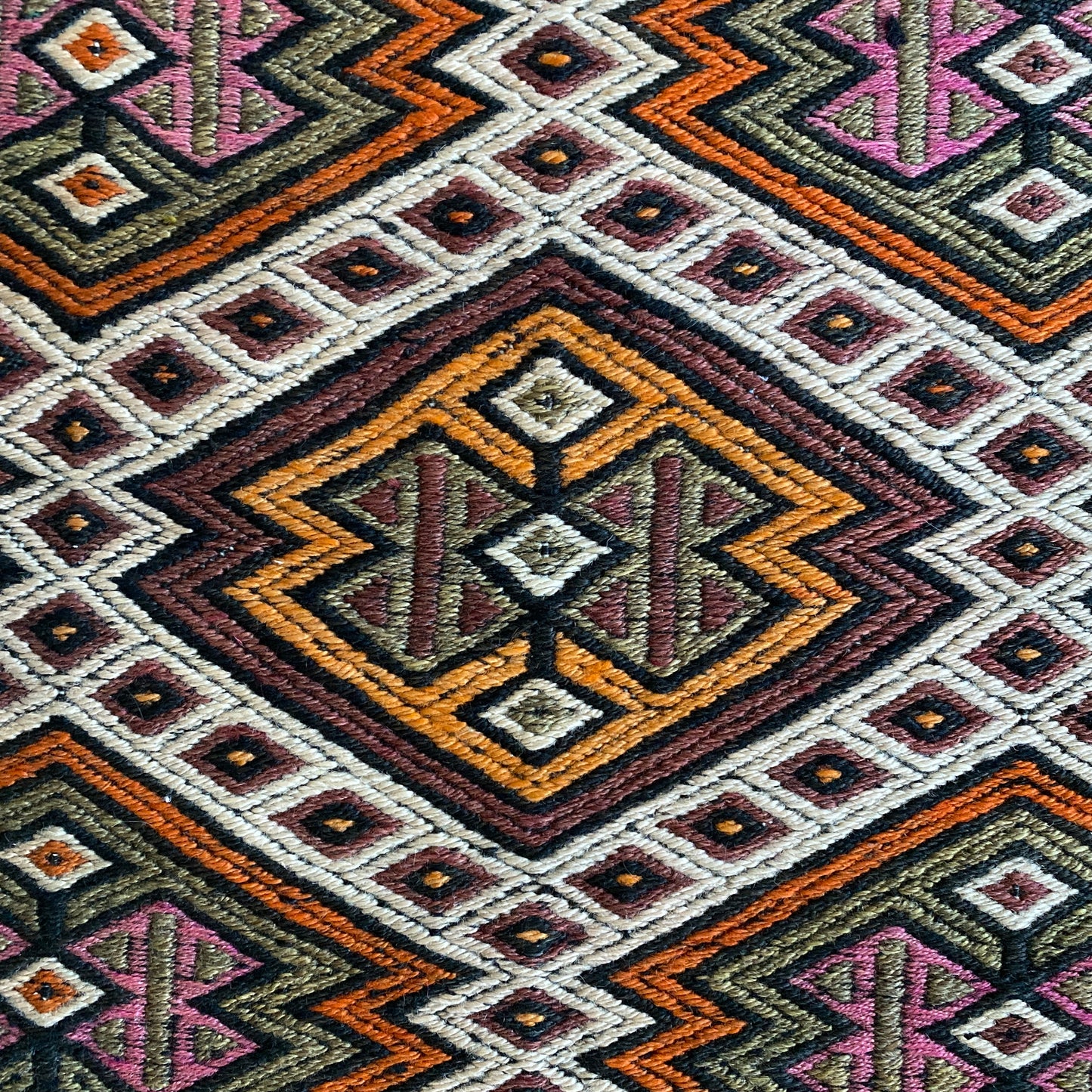 Vintage Kars Terekeme Cicim Kilim Rug