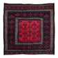 Red Black Square Kilim Rug