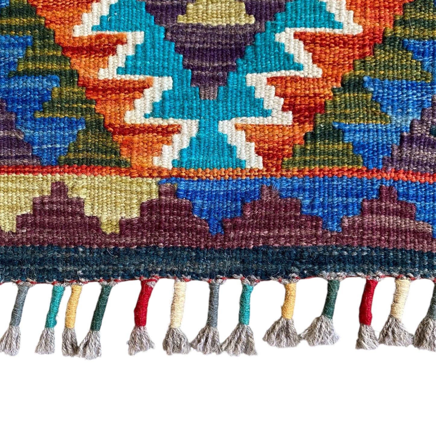 Aztec Blue Kilim Rug Runner