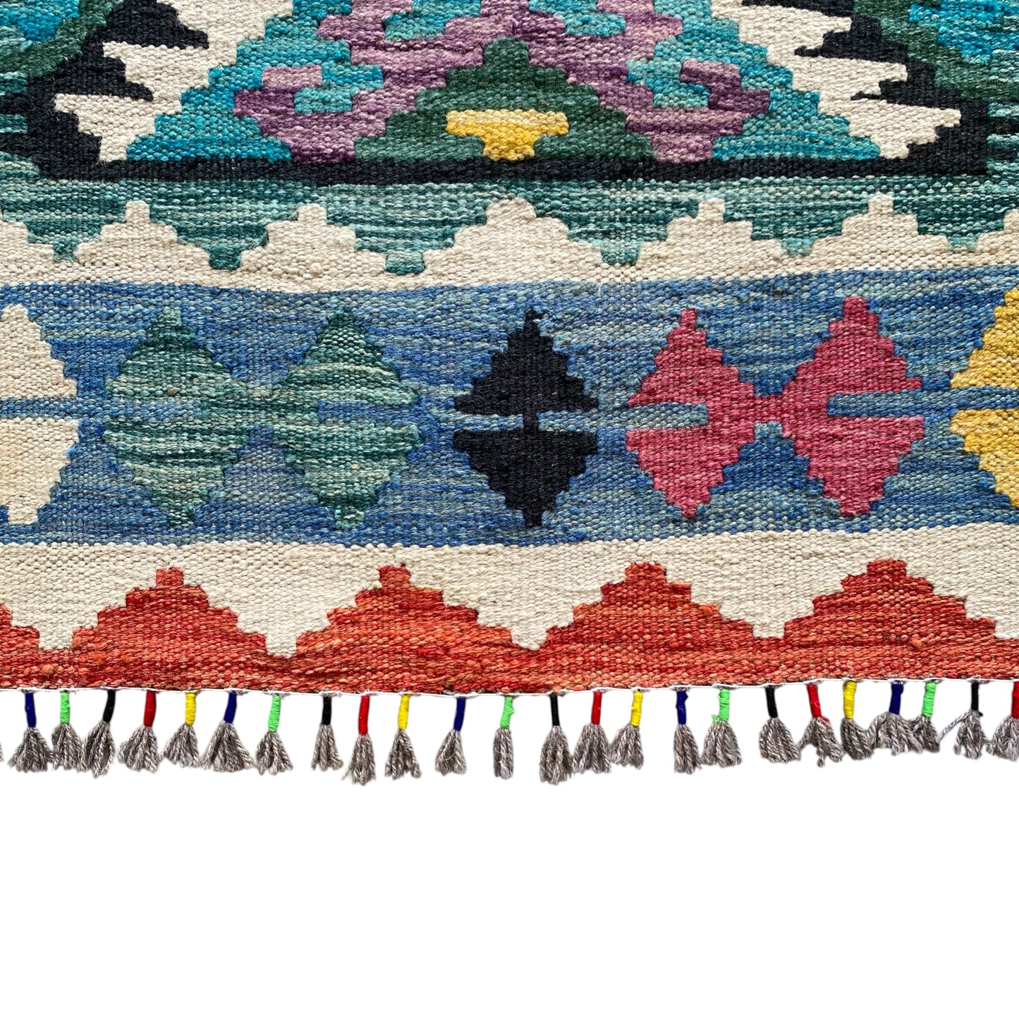 4' x 6' Colorful Boho Kilim Rug