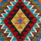 Geometric Aztek Design Narrow Short Kilim Runner Rug