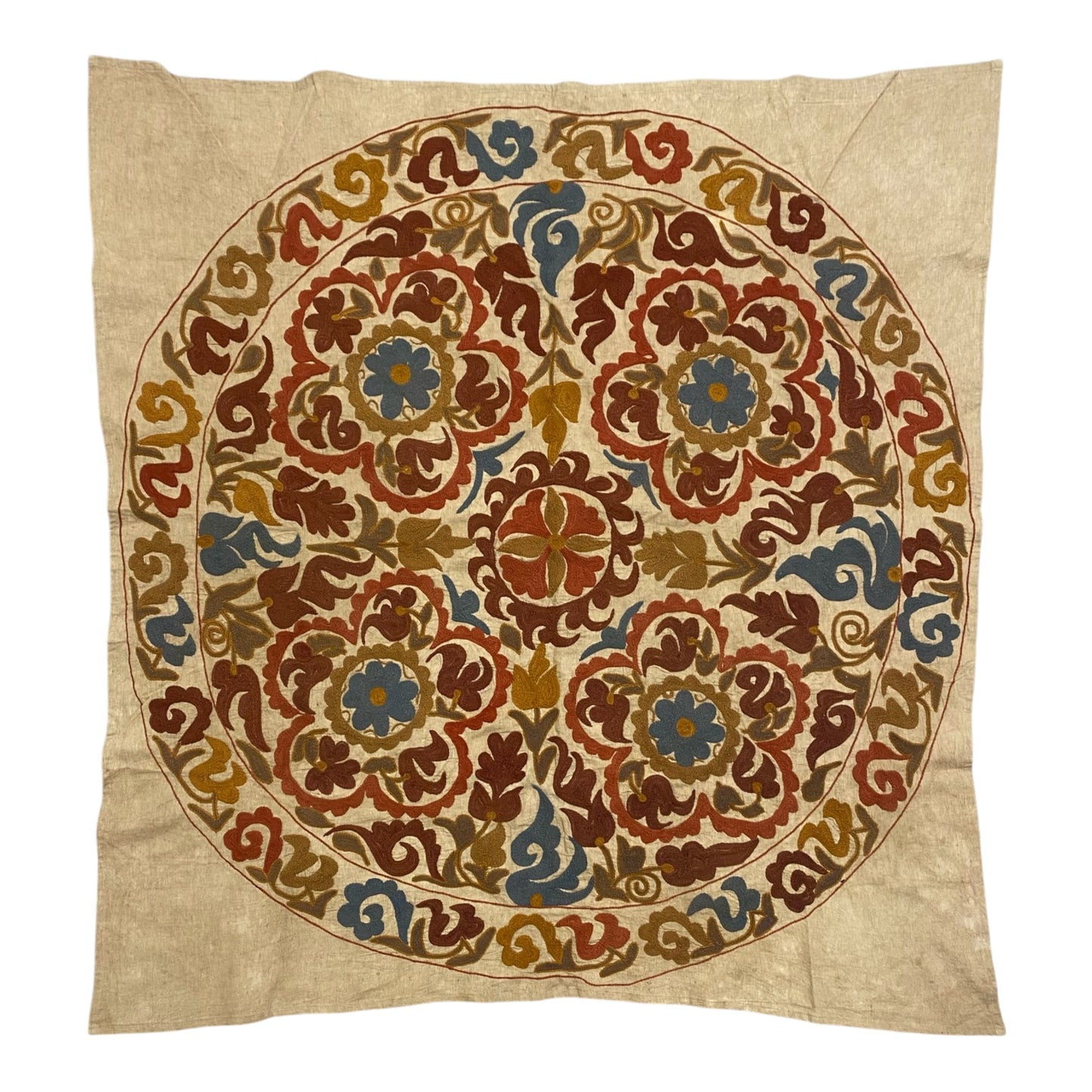 4'x4' Suzani Round / Square Table Cover - Kilim Art Gallery