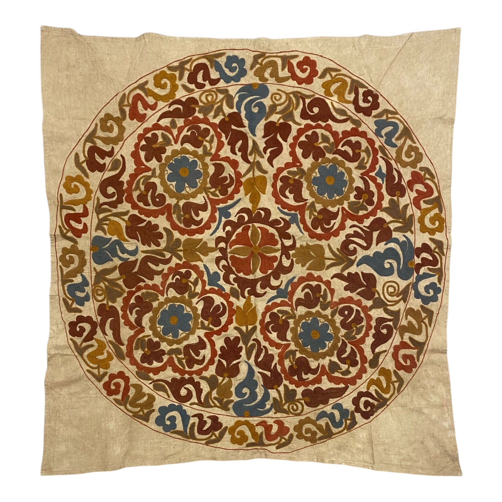 4'x4' Suzani Round / Square Table Cover - Kilim Art Gallery