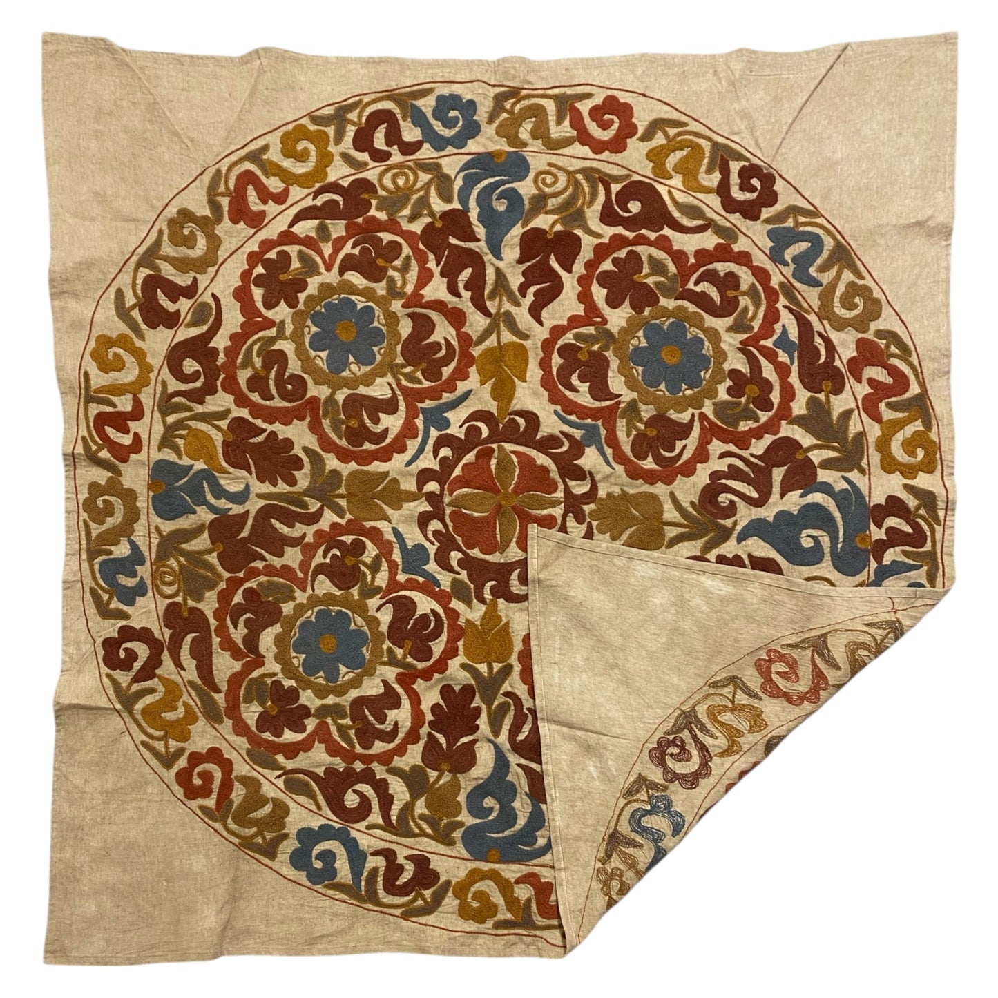 4'x4' Suzani Round / Square Table Cover - Kilim Art Gallery