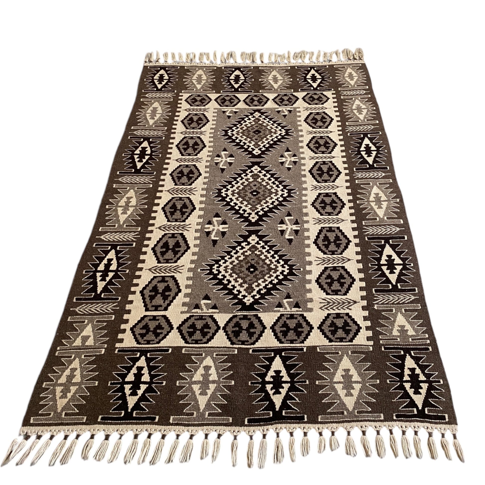 4'x6'Natural Undyed Wool Kilim Rug - Kilim Art Gallery