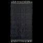 Black Angora Mohair Turkish Siirt Blanket Kilim Rug