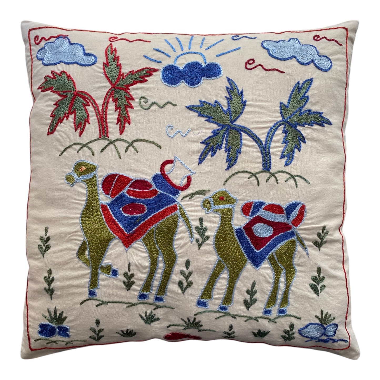 Camel Design Suzani Pillow / Cushion Cover