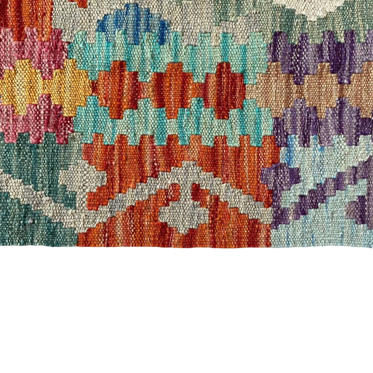 2'x3' Hand Woven Wool Kilim Rug