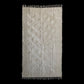 Simple Plain White Angora Mohair Turkish Siirt Blanket Kilim Rug