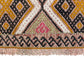 Small Bohemian Pink Cicim Kelim Rug