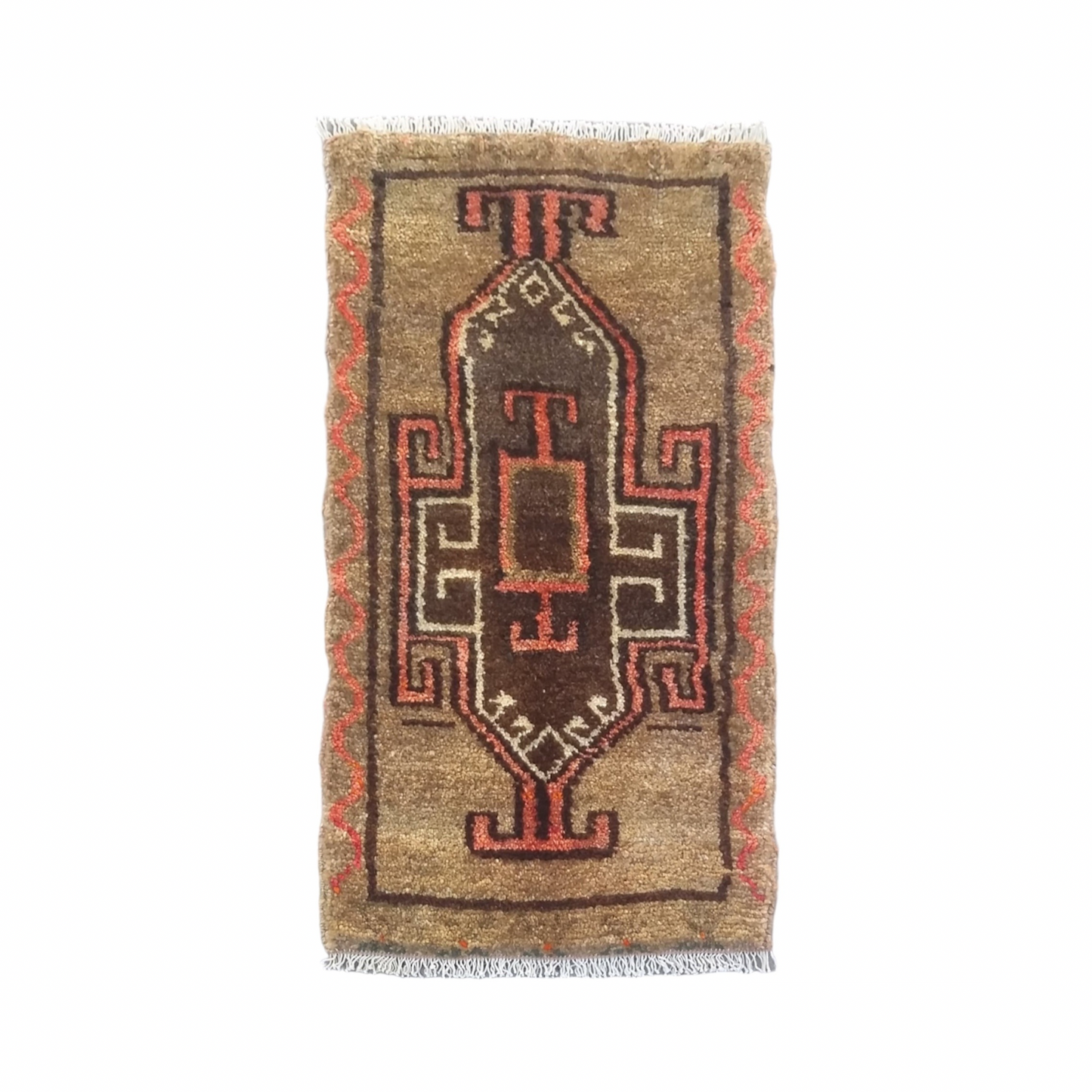 Small Tribal Primitive Caucasian Kazak Carpet Rug