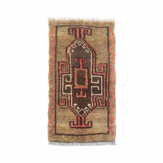 Small Tribal Primitive Caucasian Kazak Carpet Rug