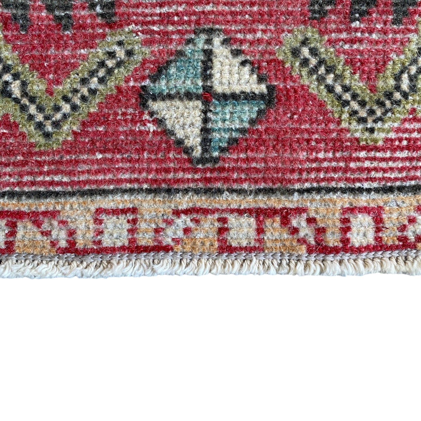 Vintage Turkish Oushak Carpet Doormat