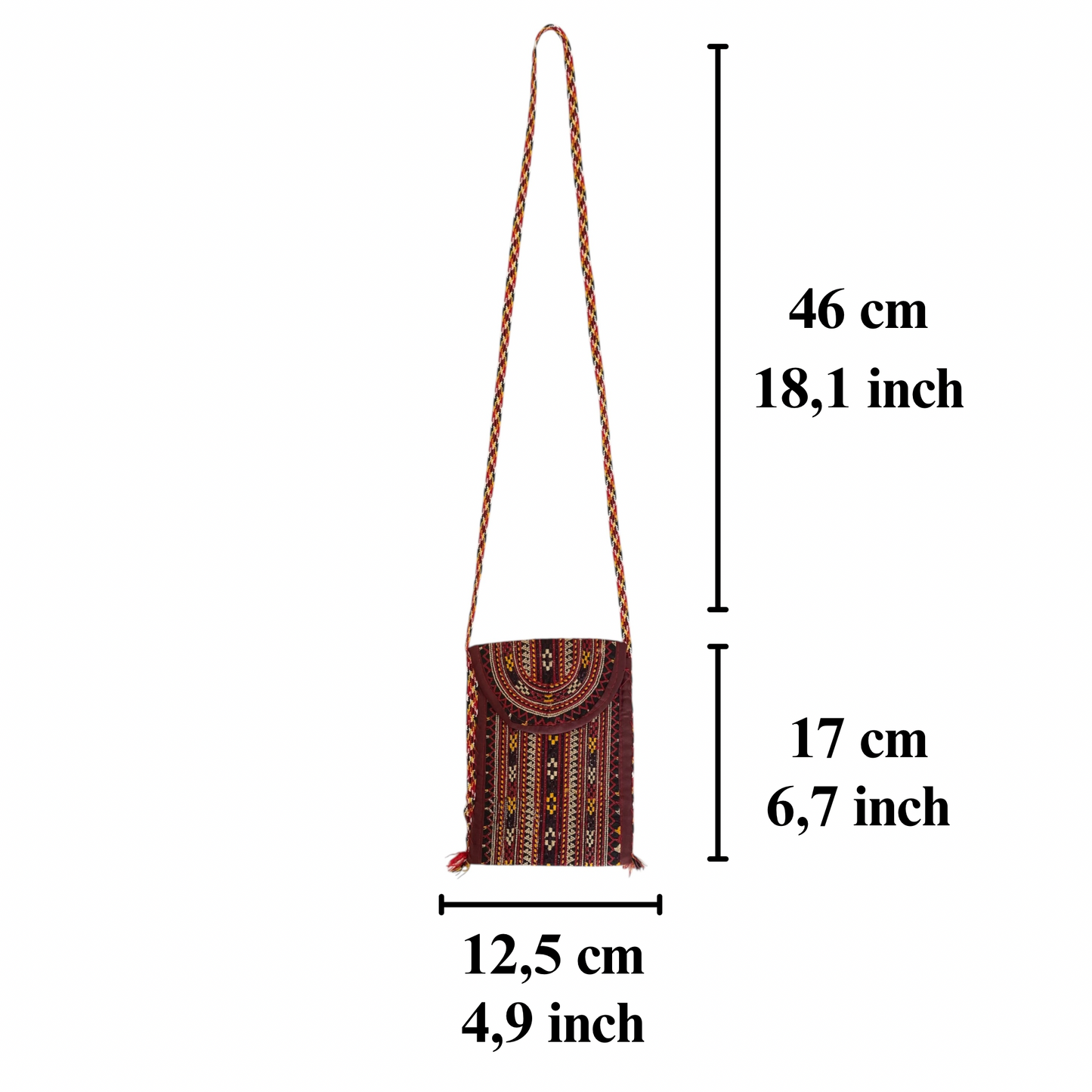 Bohemian Embroidered Phone Case Pouch Purse