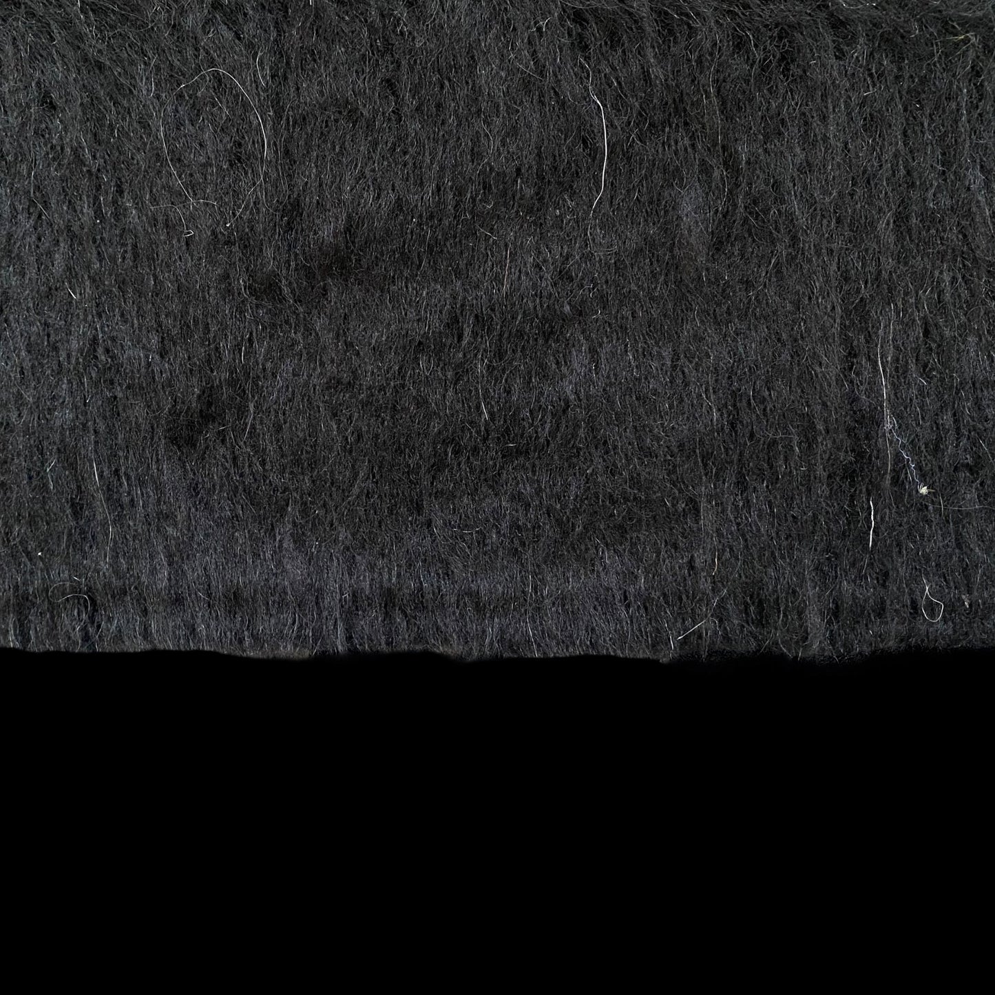 Black Angora Mohair Turkish Siirt Blanket Kilim Rug