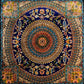 Navy Blue Silk Rug Carpet Wall Hanging