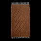 Brown Simple Plain Angora Mohair Turkish Siirt Blanket Kilim Rug