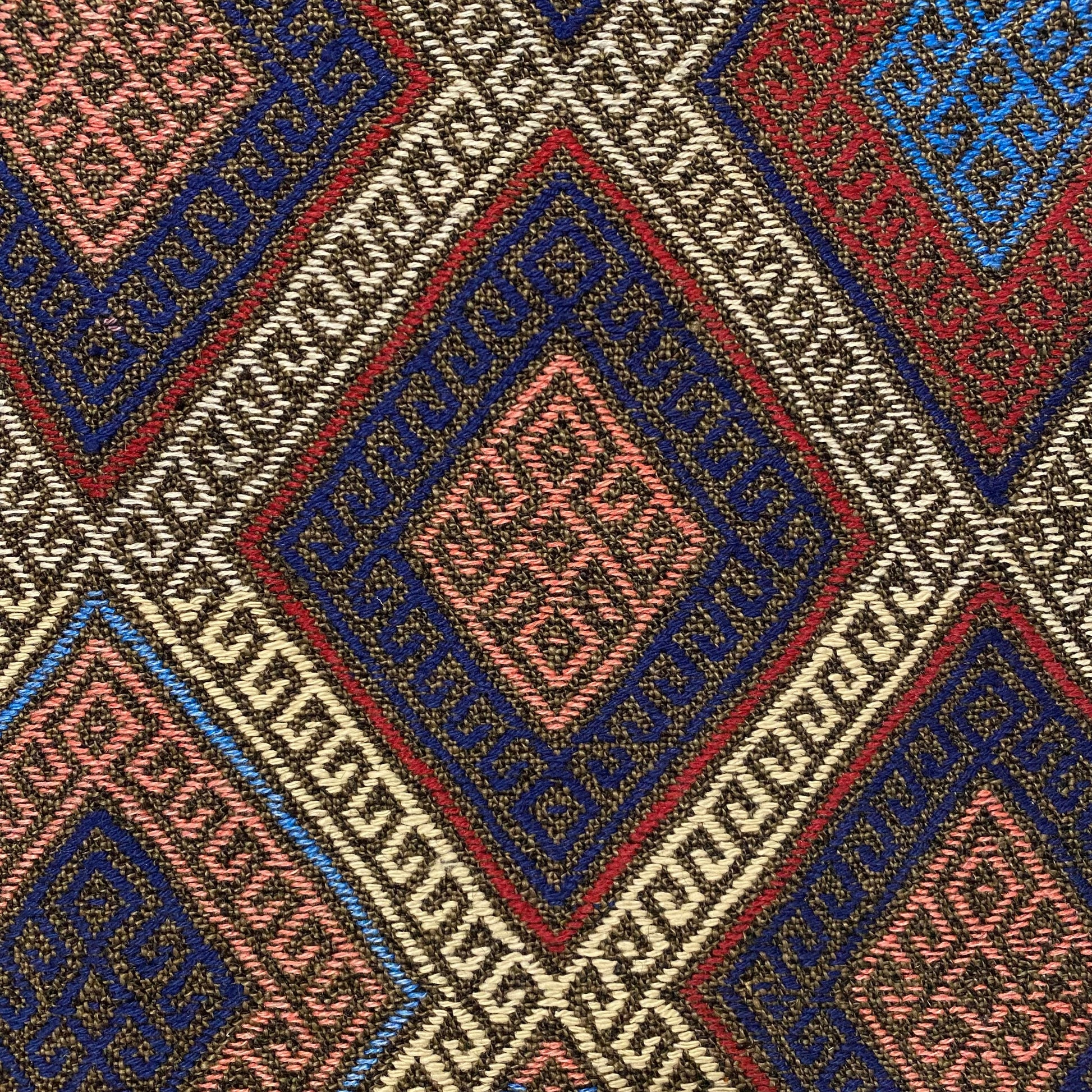 5'x5' Vintage Square Turkish Nomadic Bergama Cicim Kilim Rug - Kilim Art Gallery