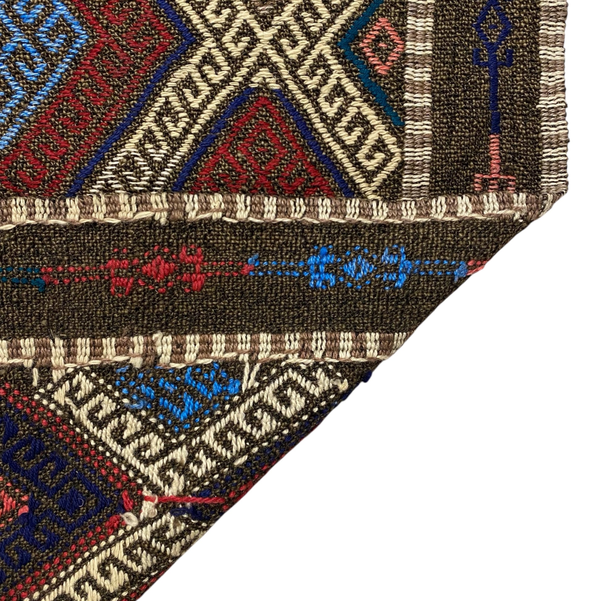 5'x5' Vintage Square Turkish Nomadic Bergama Cicim Kilim Rug - Kilim Art Gallery