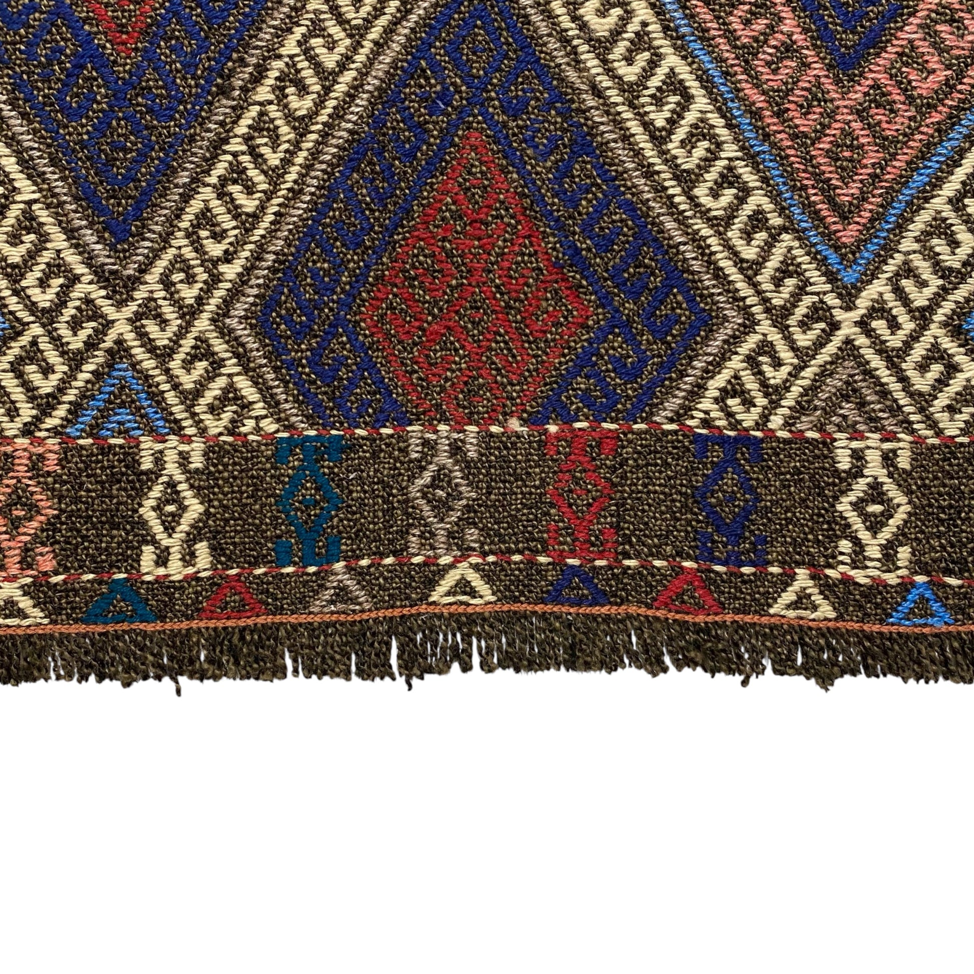5'x5' Vintage Square Turkish Nomadic Bergama Cicim Kilim Rug - Kilim Art Gallery