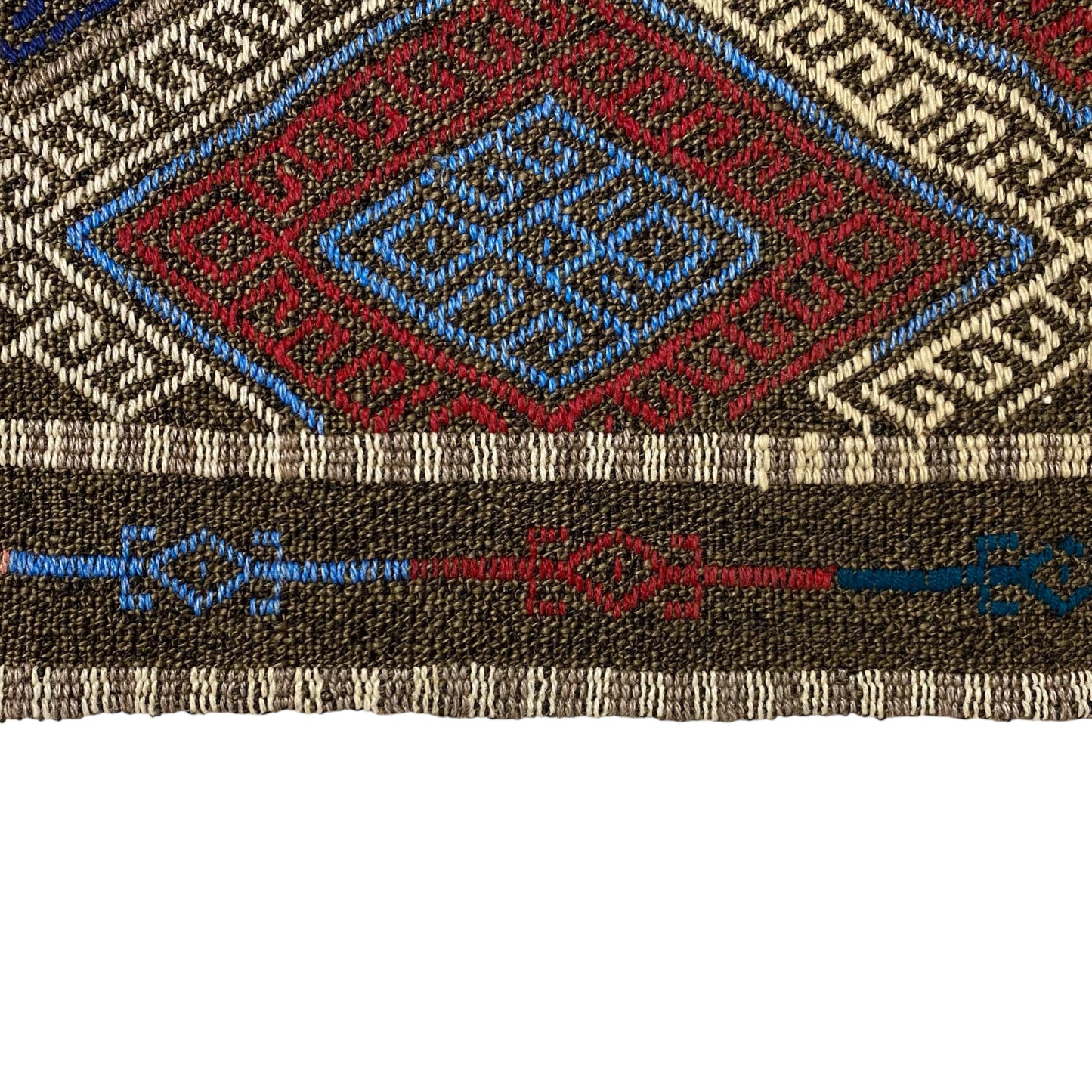 5'x5' Vintage Square Turkish Nomadic Bergama Cicim Kilim Rug - Kilim Art Gallery