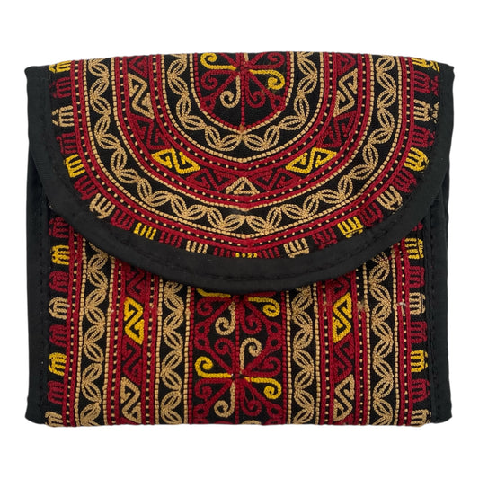 Turkmen Tekke Embroidered Boho Pouch Purse