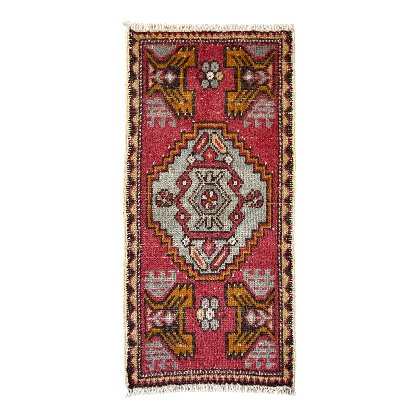 Small Vintage Turkish Rug