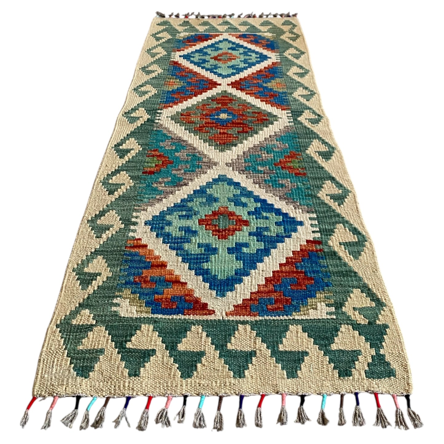 Blue 5 Ft Kilim Runner Rug