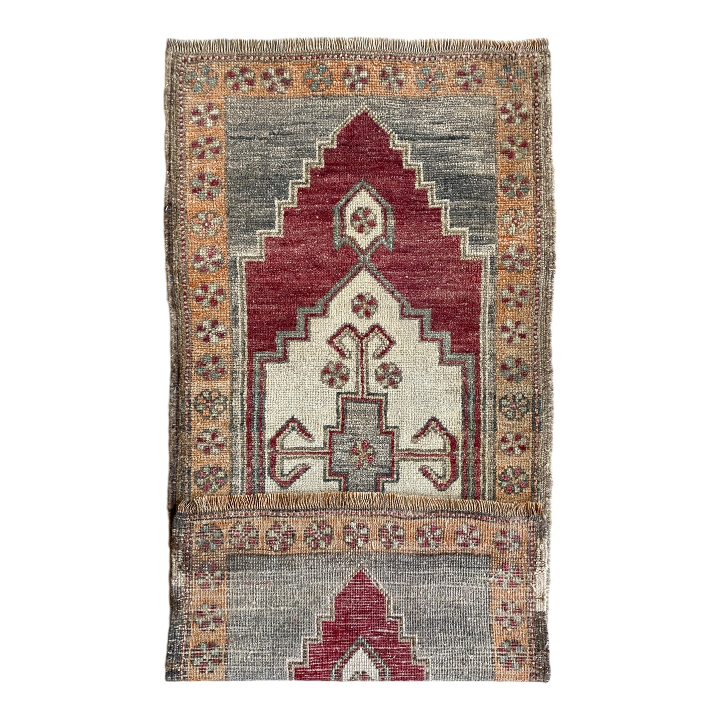 Vintage Turkish Oushak Carpet Bath Mat